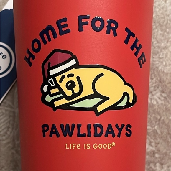 Brand New Life is Good Home for the Pawildays Red Christmas Tumbler Dog Thermos - Picture 5 of 14